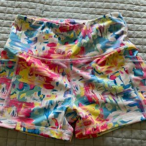 Colorful workout shorts